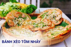 quán ăn địa phương bánh xèo tôm nhảy